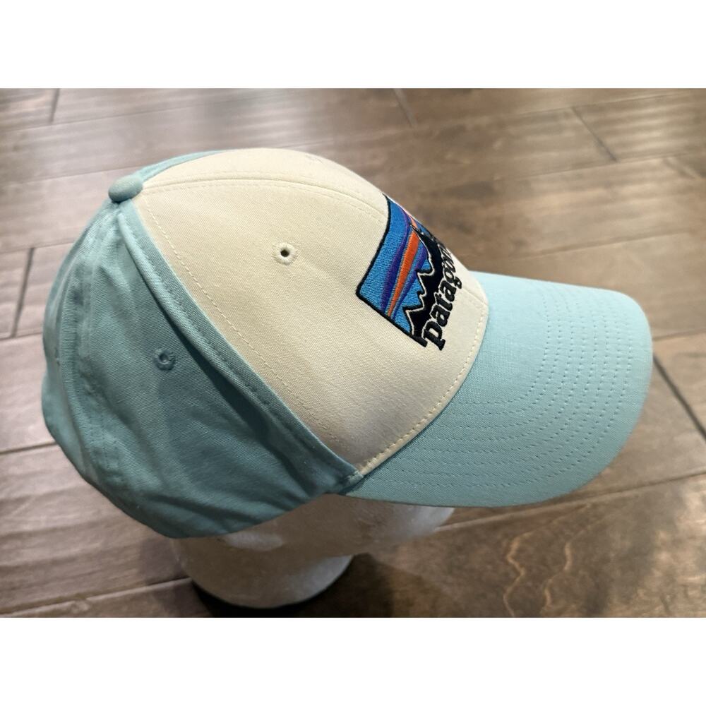 Patagonia P-6 Logo Lopro Mens Blue Adjustable Trucker SnapBack Hat Baseball Cap - Picture 4 of 7